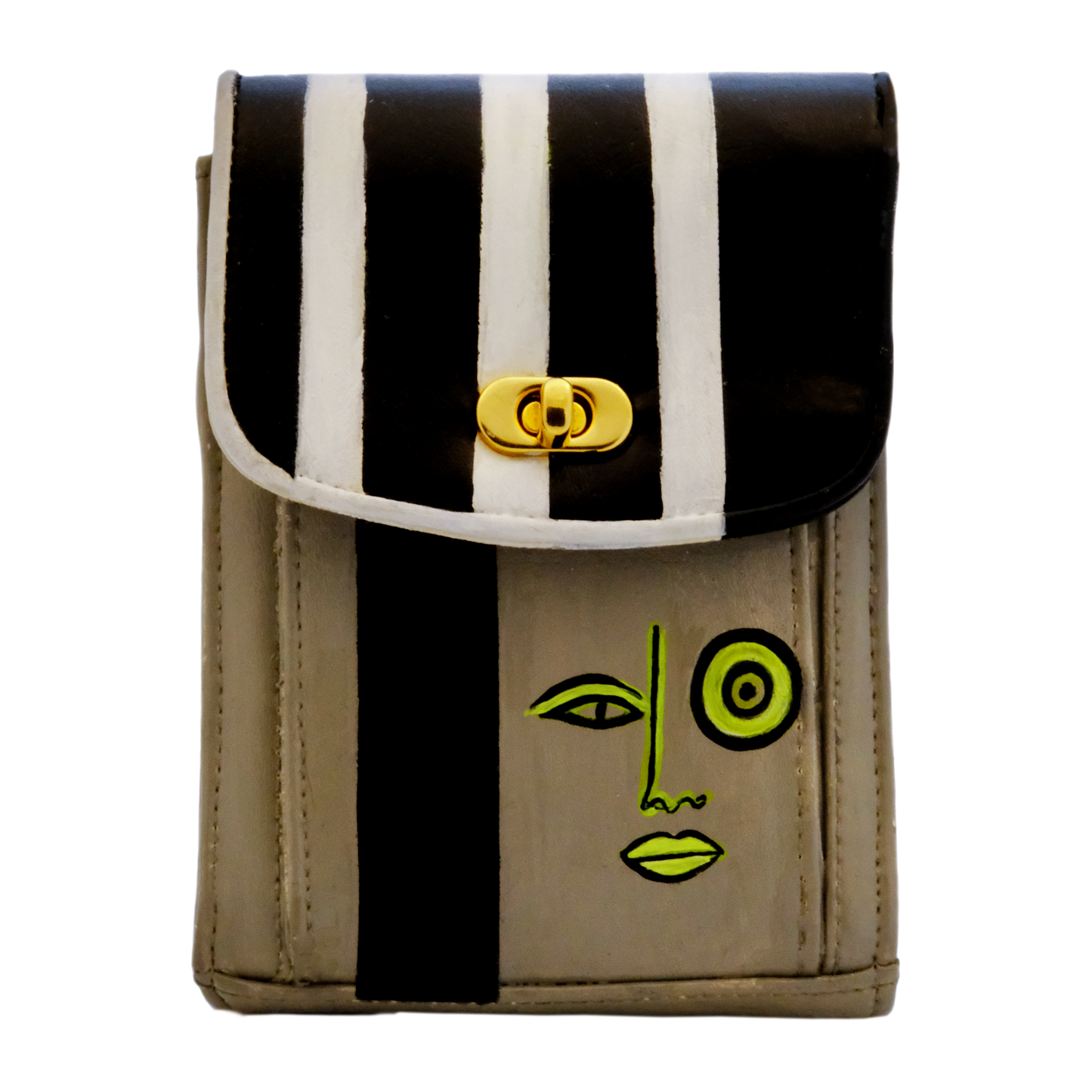 Elisabeth - Up-Cycled Crossbody Purse - Hand Painted by Temporarily Not Famous
