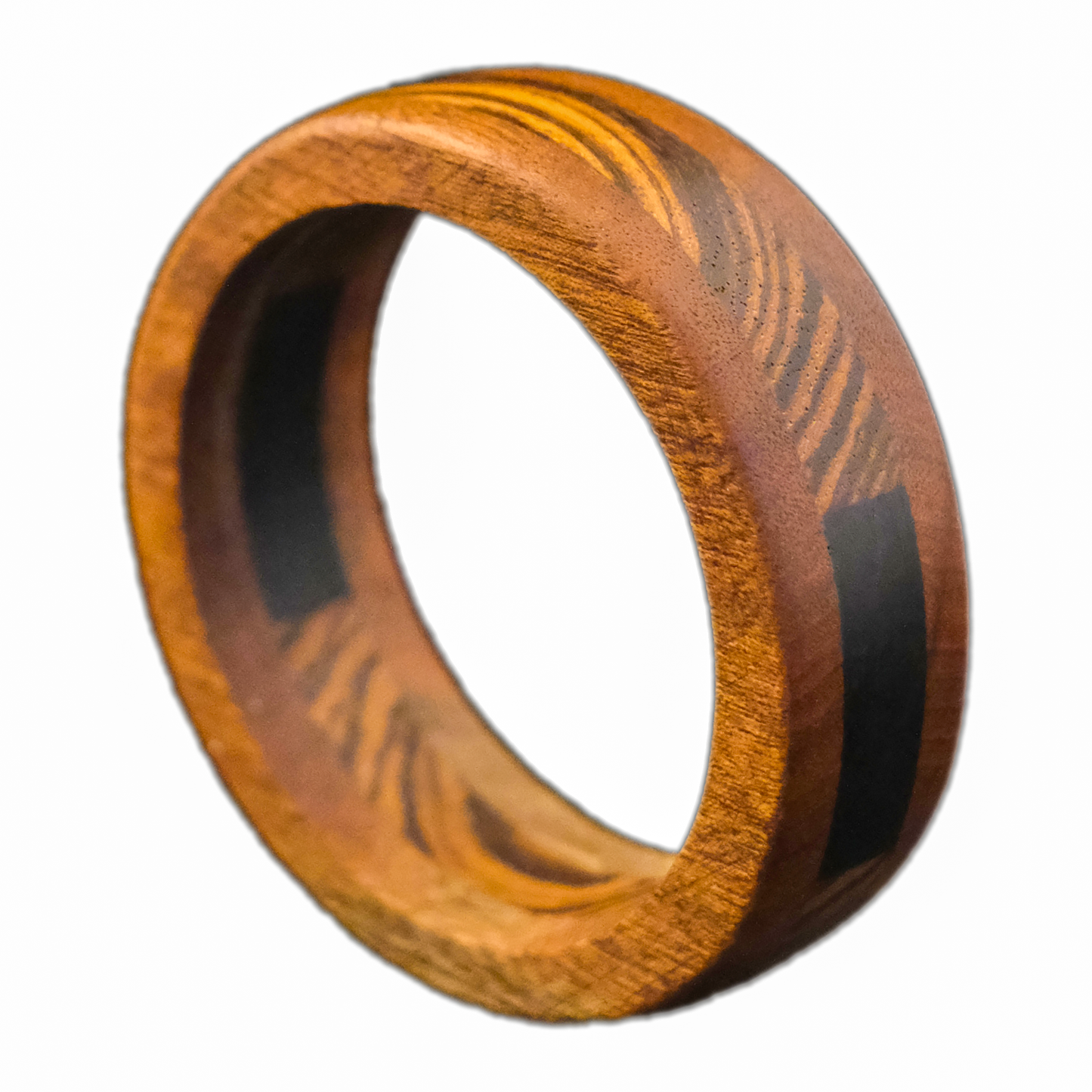 Lucky You - Walnut, Zebra and Ebony Segmented by Bangle by Nicholas Howlett