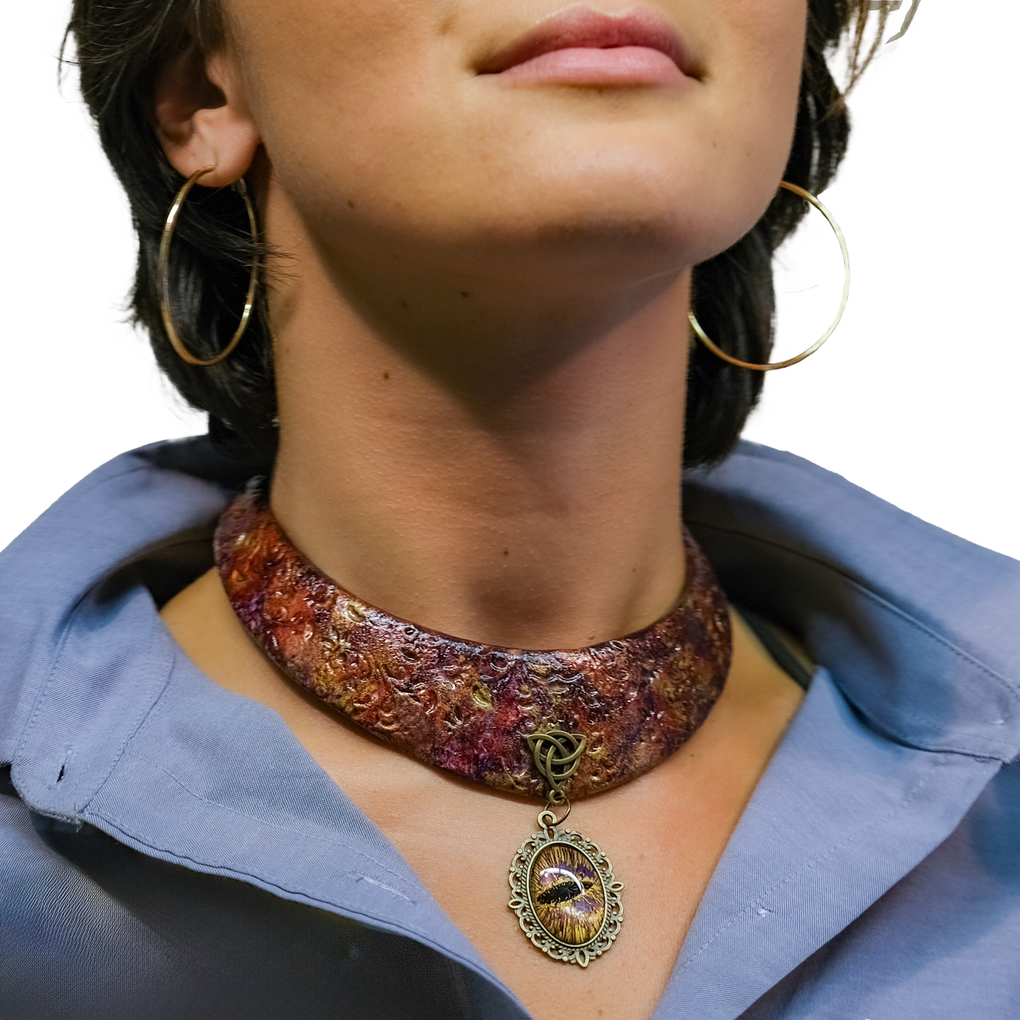 Mother of Dragons - Polymer Clay Collar by Teresa Pandora Salgado