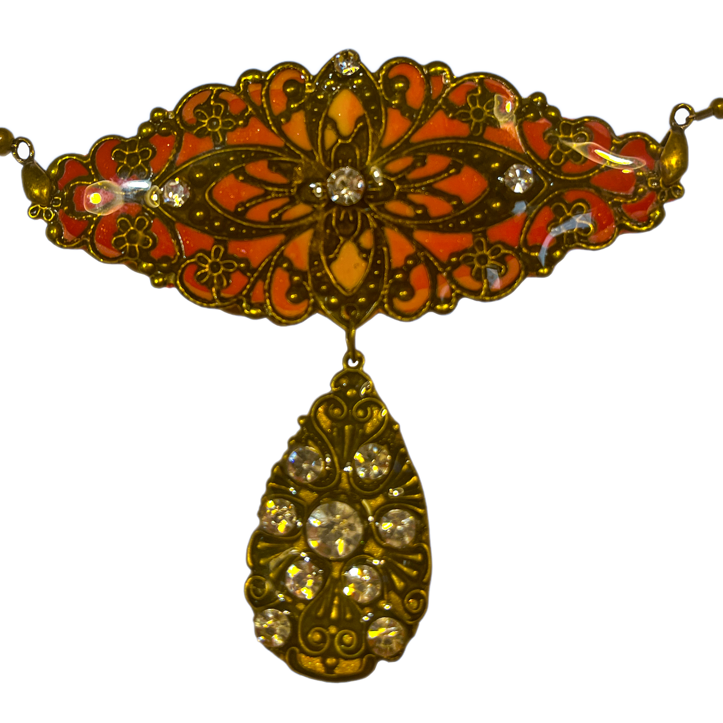 Post-Modern Hippie - Sunset - Necklace by Teresa Pandora Salgado