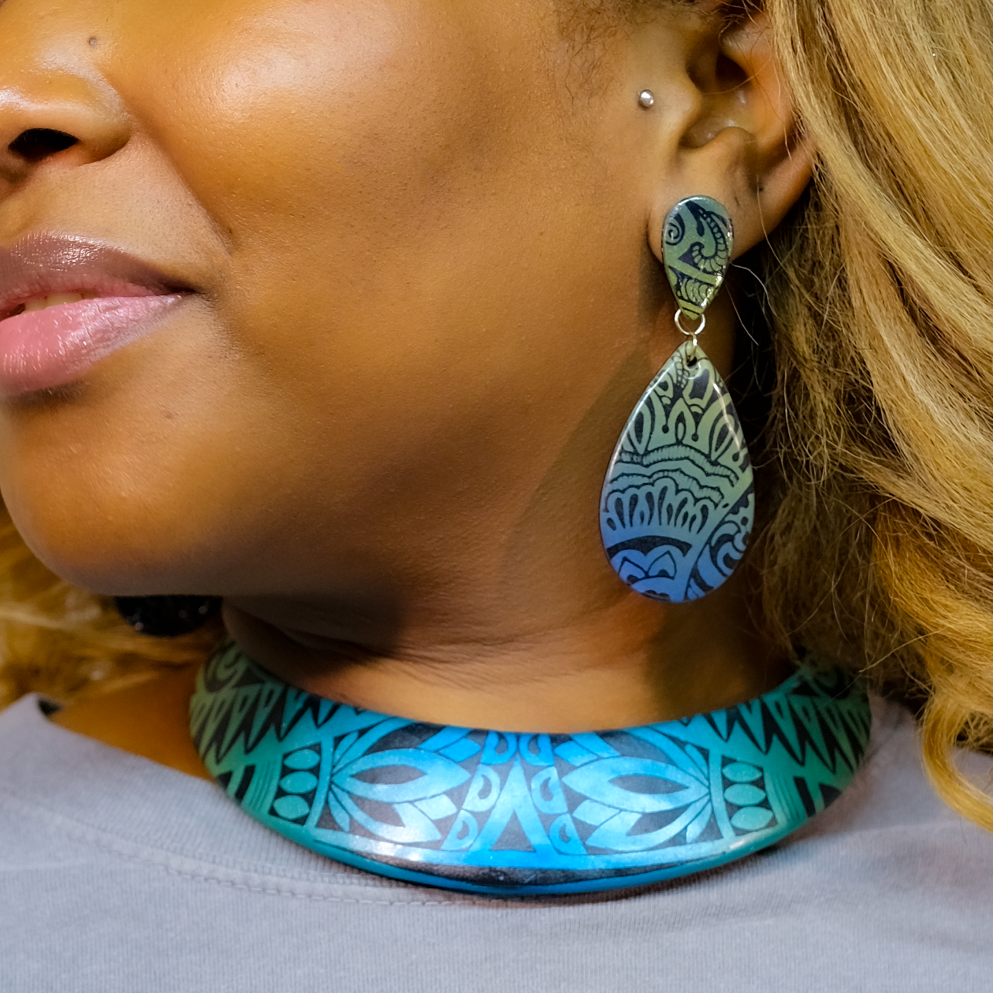 Trip the Green Fantastic Earrings by Teresa Pandora Salgado