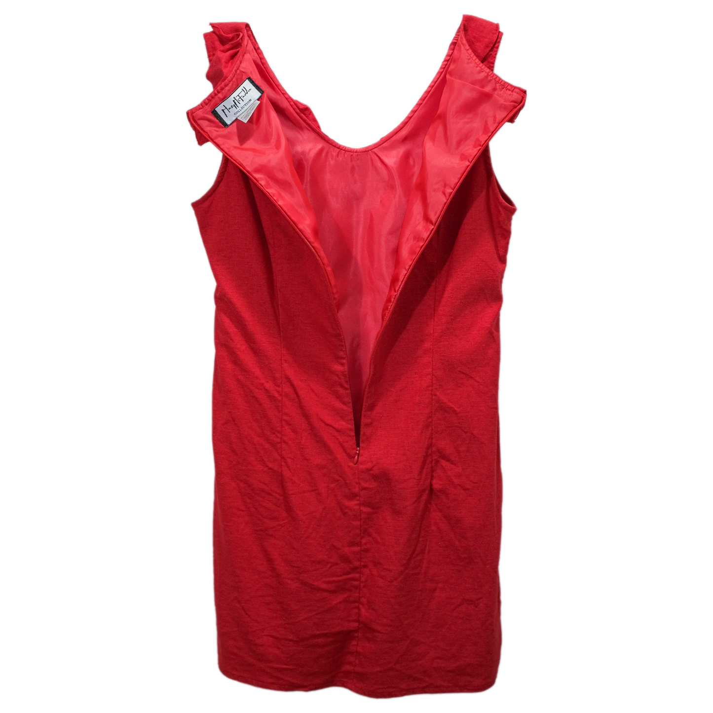 Mary McFadden Collection Red Shift Dress - Size 10
