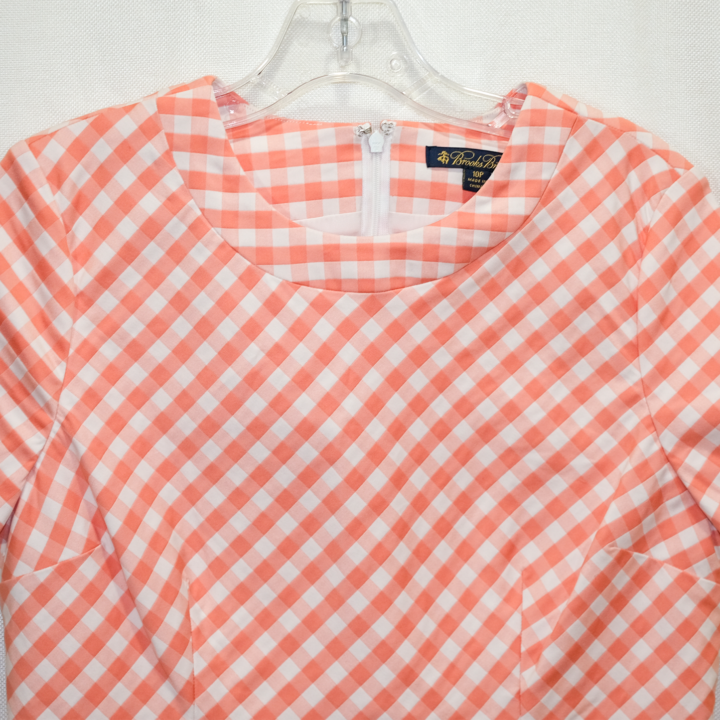 Pink Gingham Brooks Brothers Dress Size 10P - New with Tags