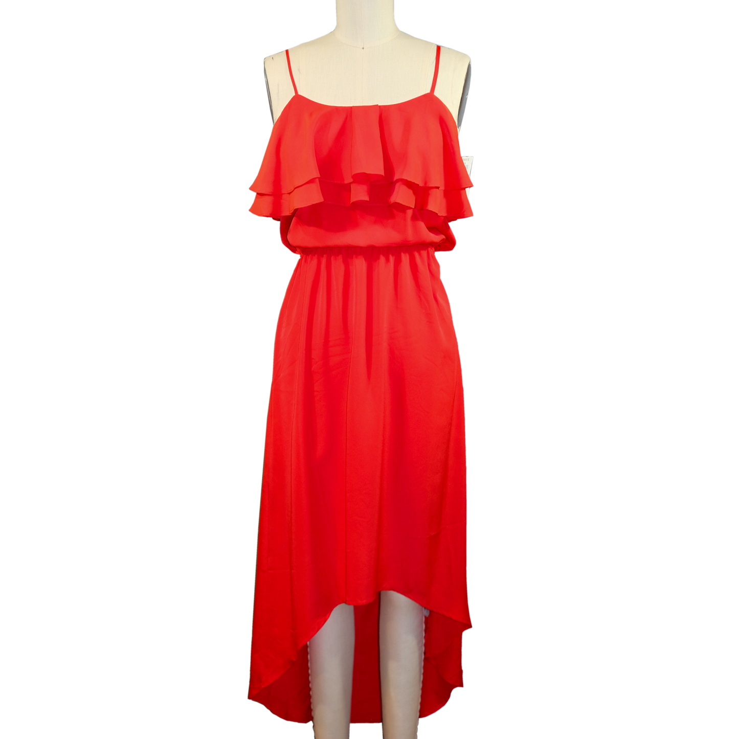 Pre-owned Olive & Oak Red Spaghetti Strap Dress - Size SM