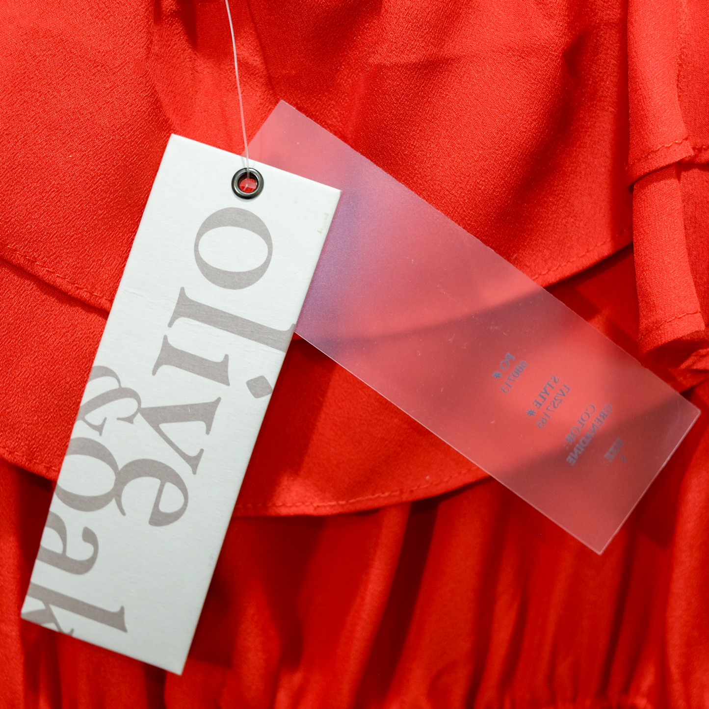 Pre-owned Olive & Oak Red Spaghetti Strap Dress - Size SM