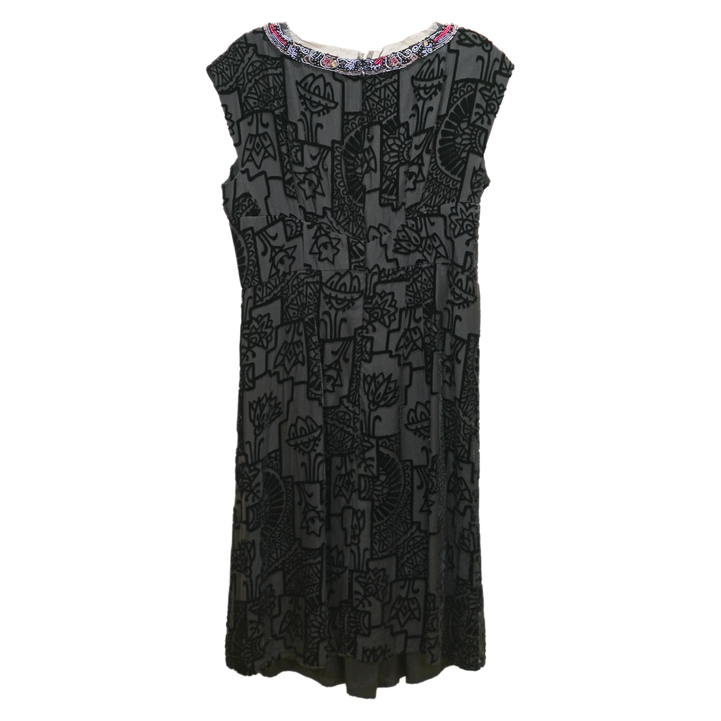 Nanette Lepore Beaded Velvet Burnout Dress - Size 8
