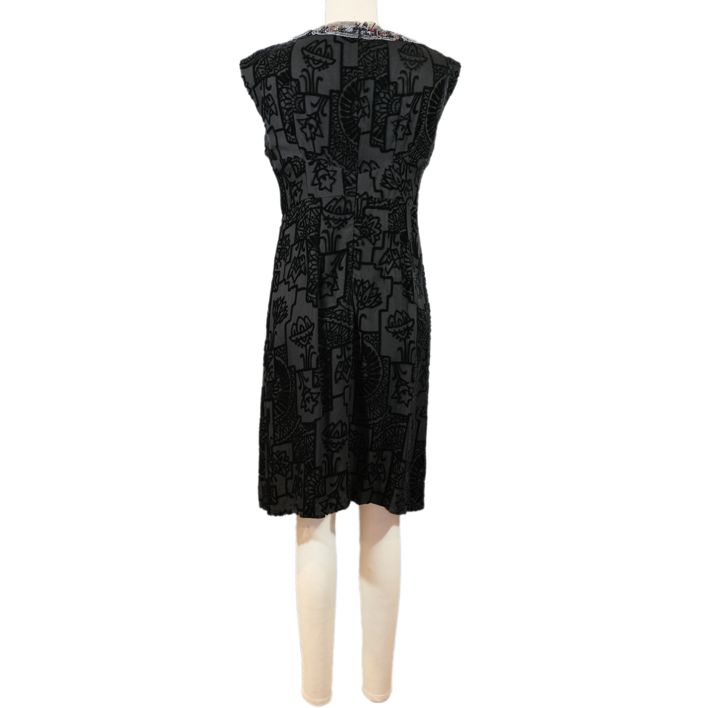 Nanette Lepore Beaded Velvet Burnout Dress - Size 8