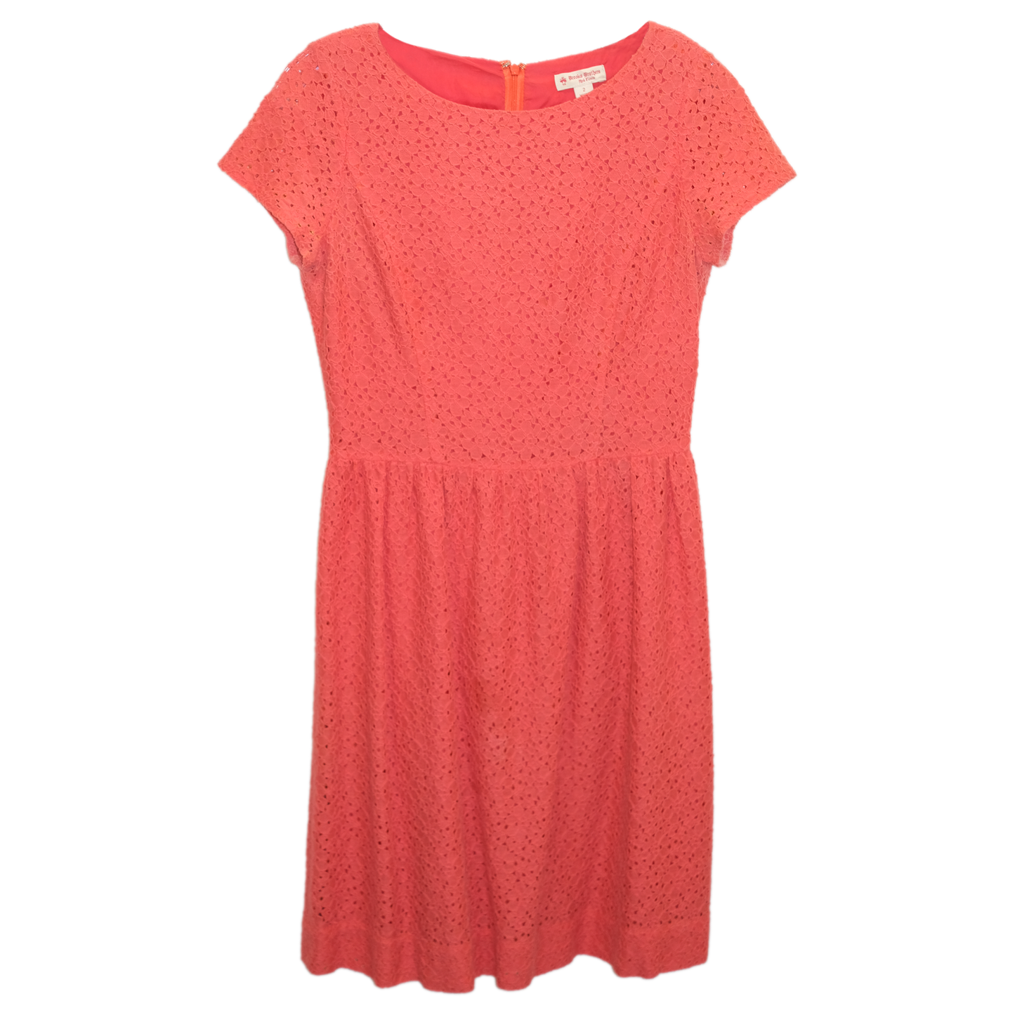 Brooks Brothers Red Fleece Label - Pink Eyelet Dress - Size 2