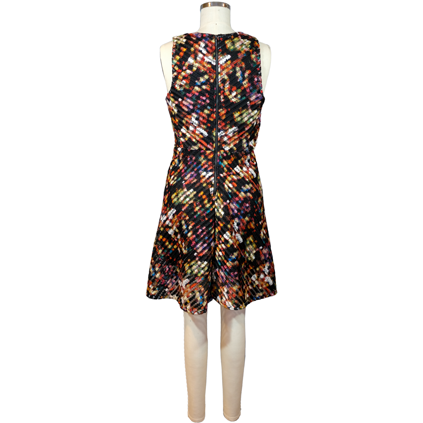 Pre-owned Mossimo Rainbow Knit Fit and Flare Dress - Size MD
