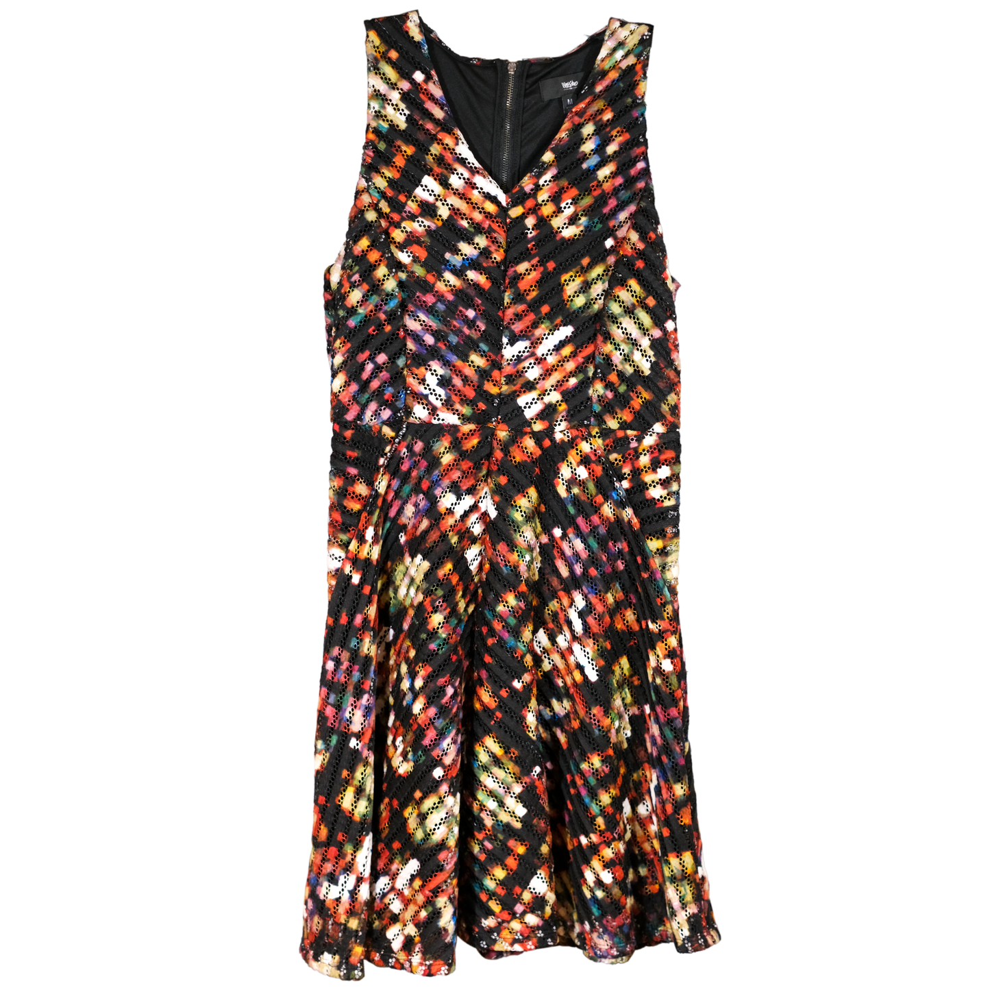 Pre-owned Mossimo Rainbow Knit Fit and Flare Dress - Size MD