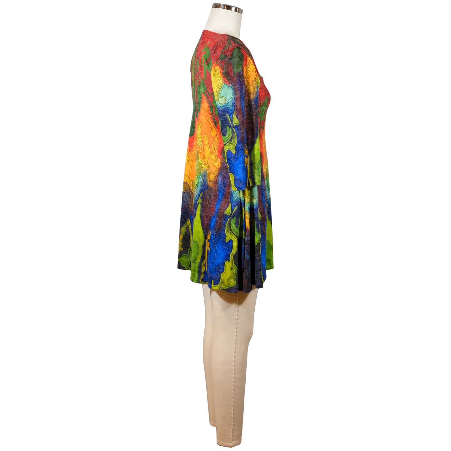 Amma - Made in LA - Rainbow Print Knit Dress - Size XS