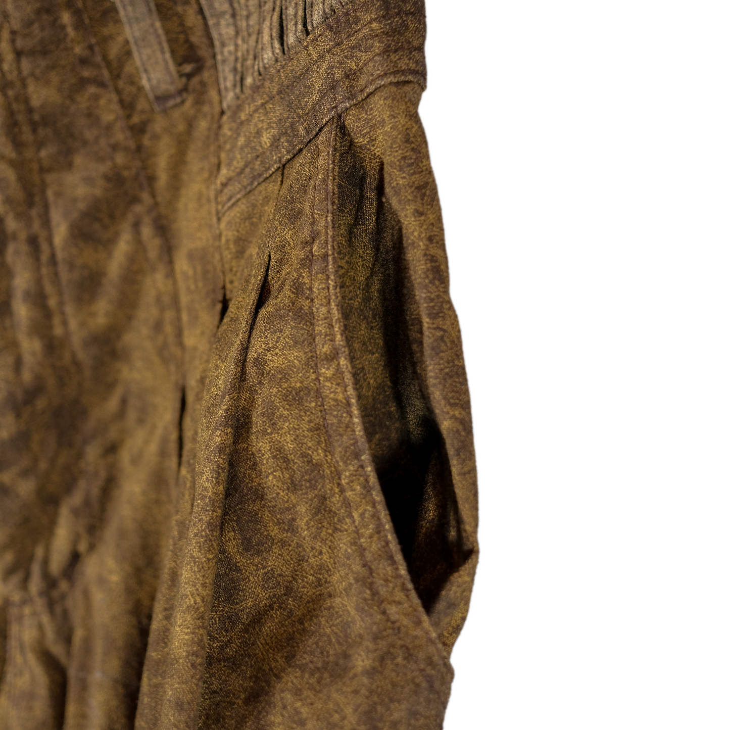 Vintage 80's Z. Cavaricci Acid Washed Brown Parachute Pants - Size 28 - SM