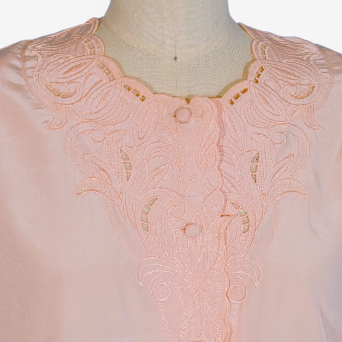 Vintage Pink Mikado Blouse - Size 14