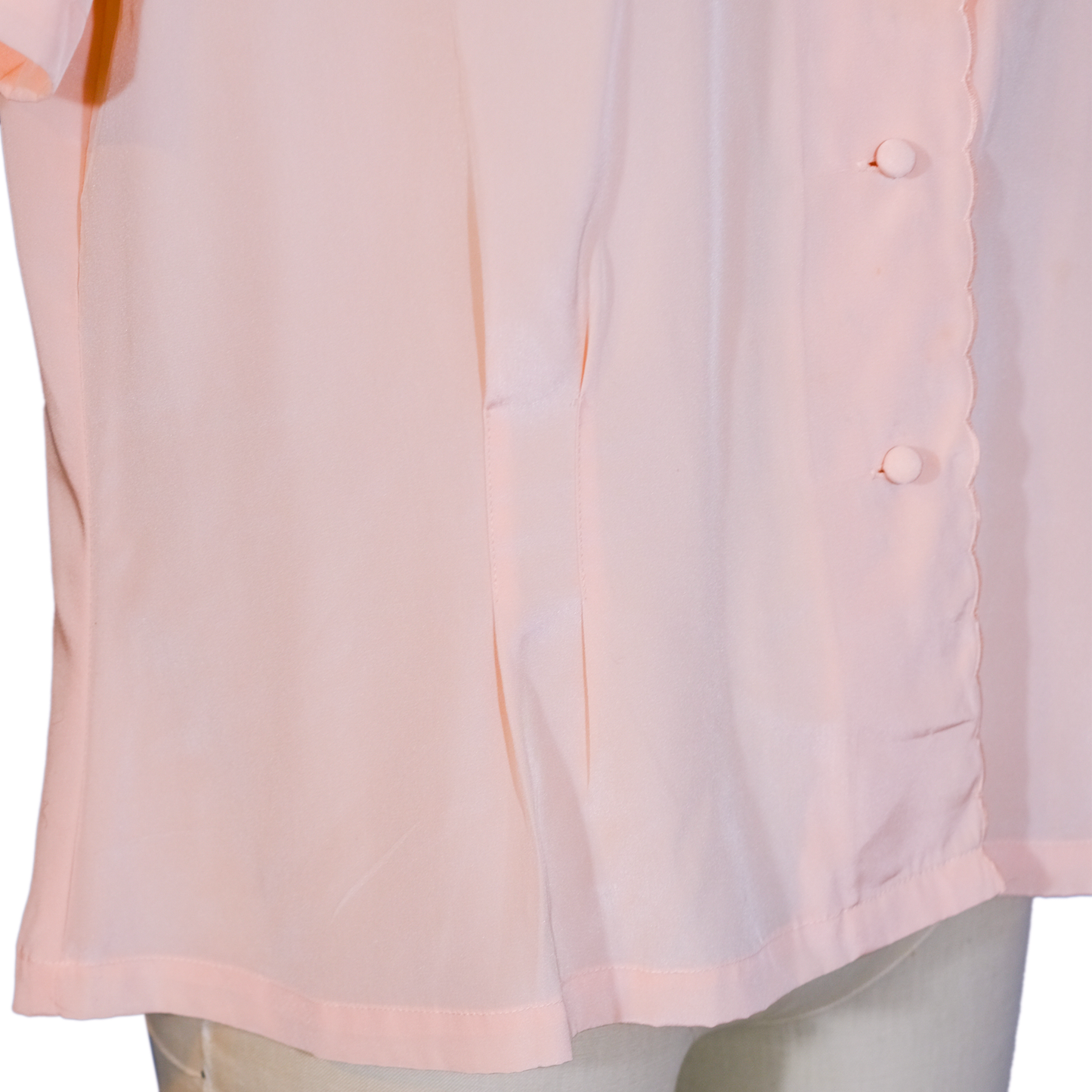 Vintage Pink Mikado Blouse - Size 14