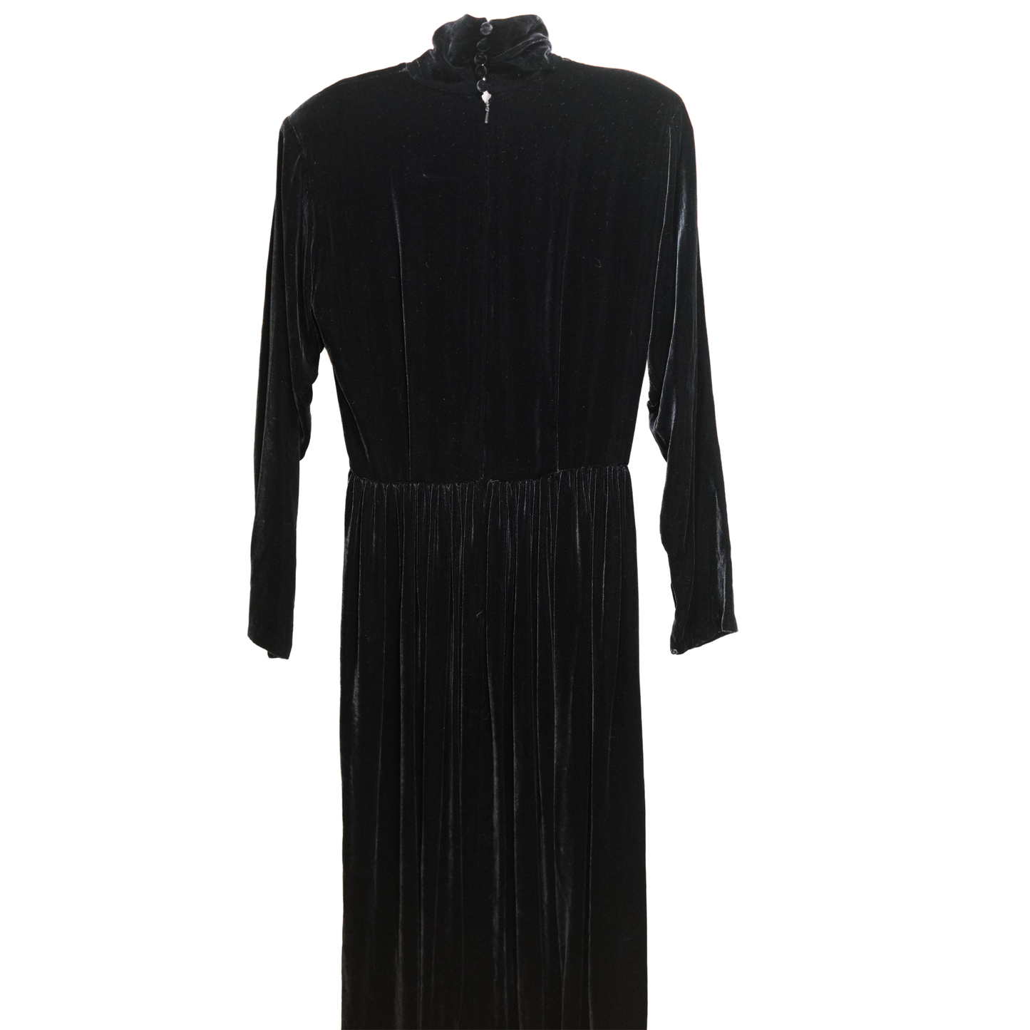 Vintage 1880's Calvin Klein Classics Black Velvet Gown- Size 4