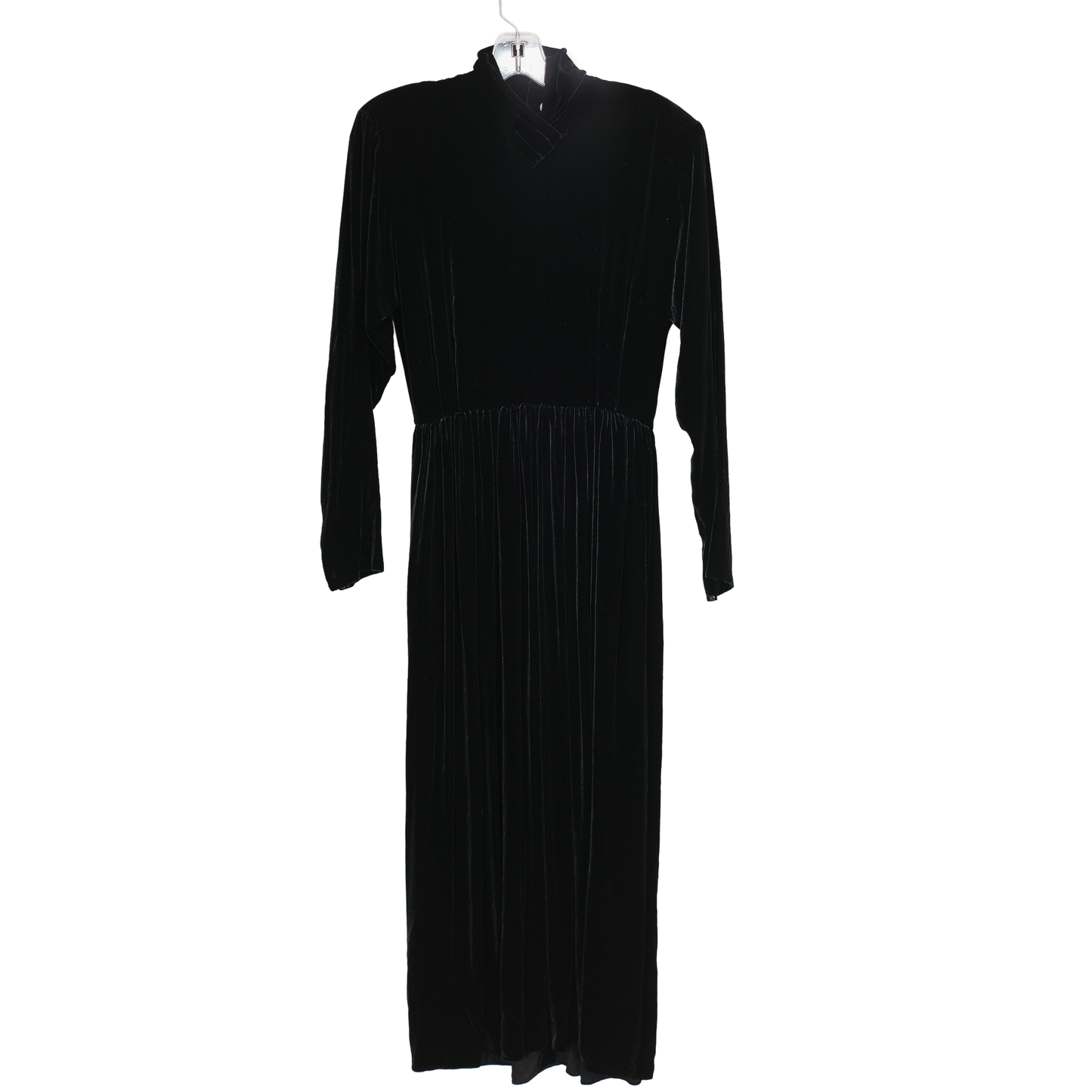 Vintage 1880's Calvin Klein Classics Black Velvet Gown- Size 4
