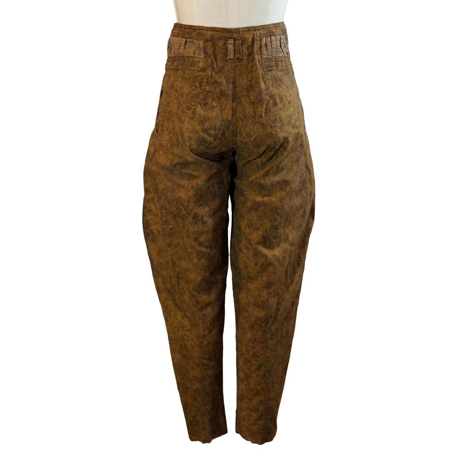 Vintage 80's Z. Cavaricci Acid Washed Brown Parachute Pants - Size 28 - SM