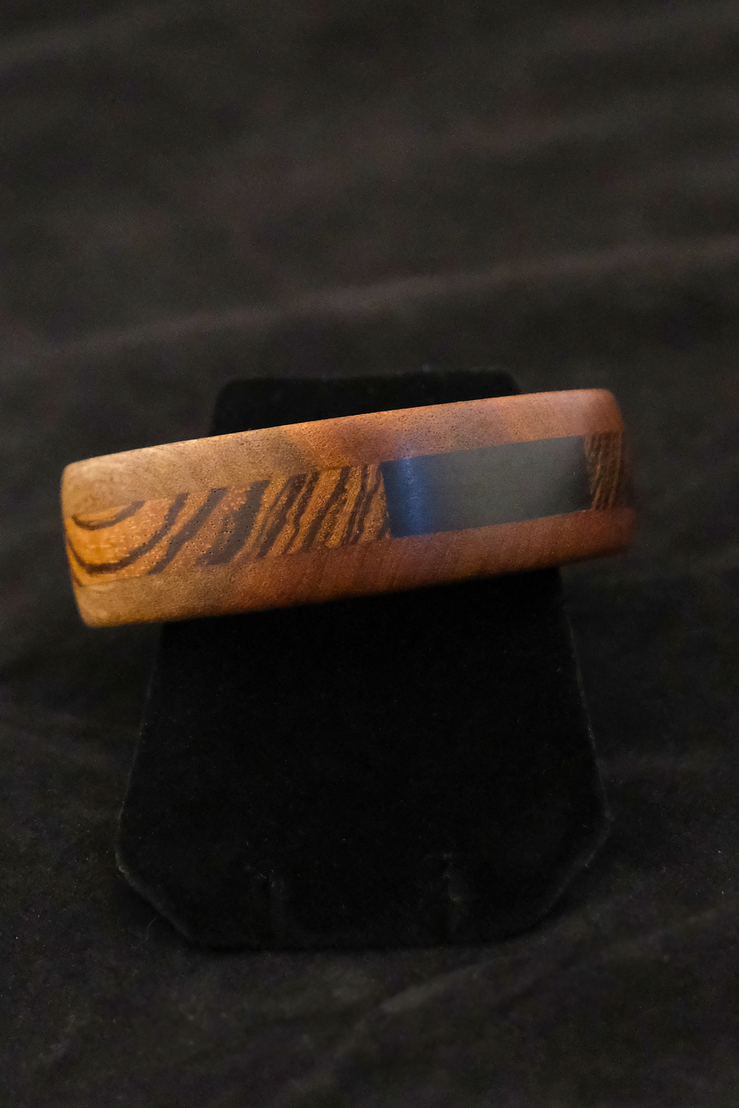 Lucky You - Walnut, Zebra and Ebony Segmented by Bangle by Nicholas Howlett