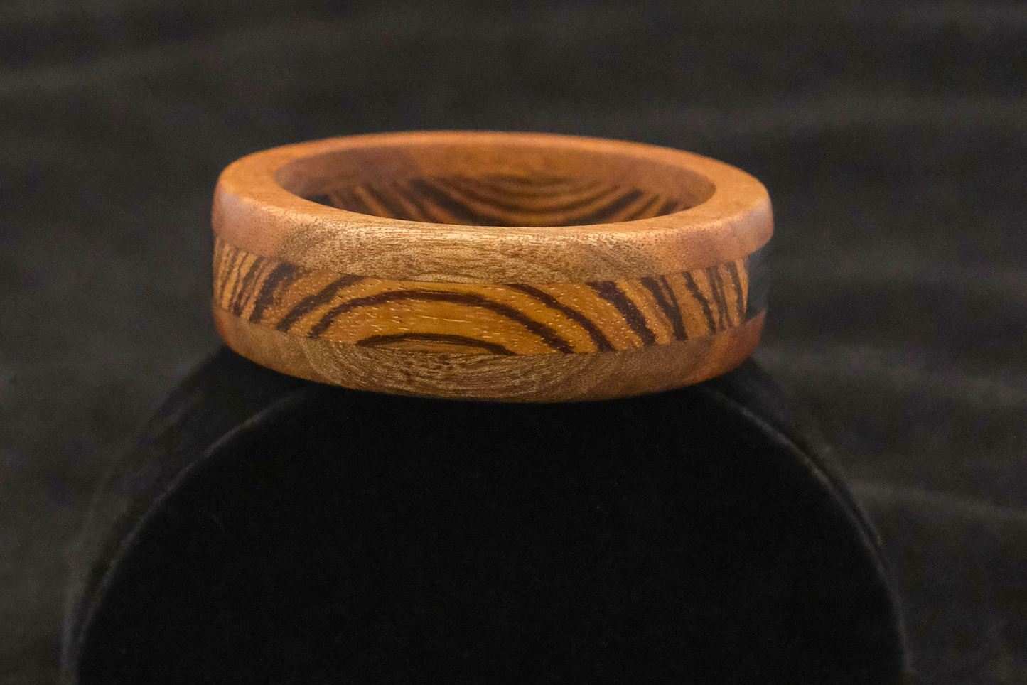 Lucky You - Walnut, Zebra and Ebony Segmented by Bangle by Nicholas Howlett