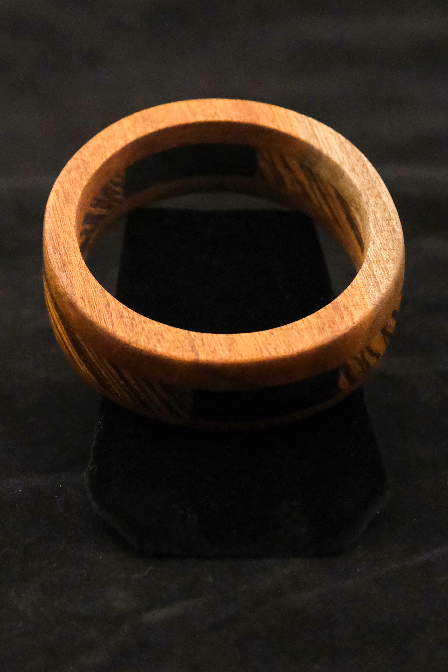 Lucky You - Walnut, Zebra and Ebony Segmented by Bangle by Nicholas Howlett