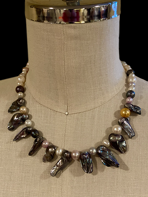 The Sirens' Jewels - Fresh Water Pearl Necklace - by Deb Nevin