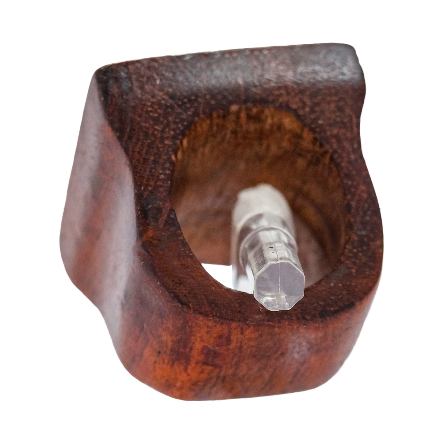 Abalone Ring - Brazilian Rosewood and Quilted Honduran Mahogany Ring - by Nicholas Howlett
