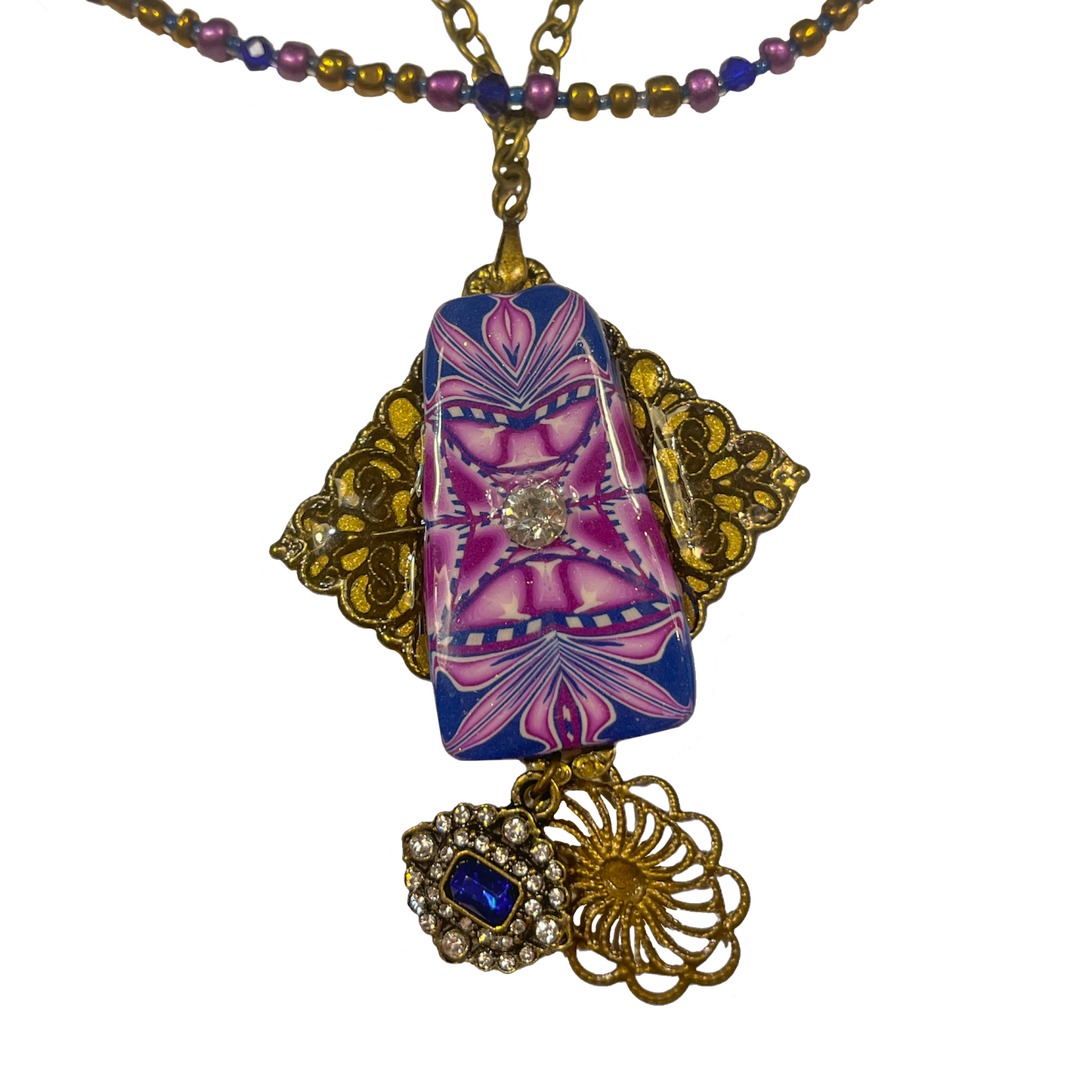 Post-Modern Hippie -Violet- Necklace by Teresa Pandora Salgado