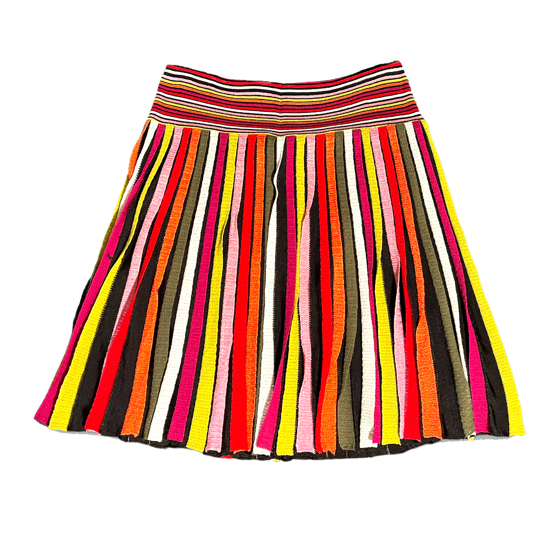 Thrifted Rainbow Pleated Knit Skirt - LG- by Etcetera