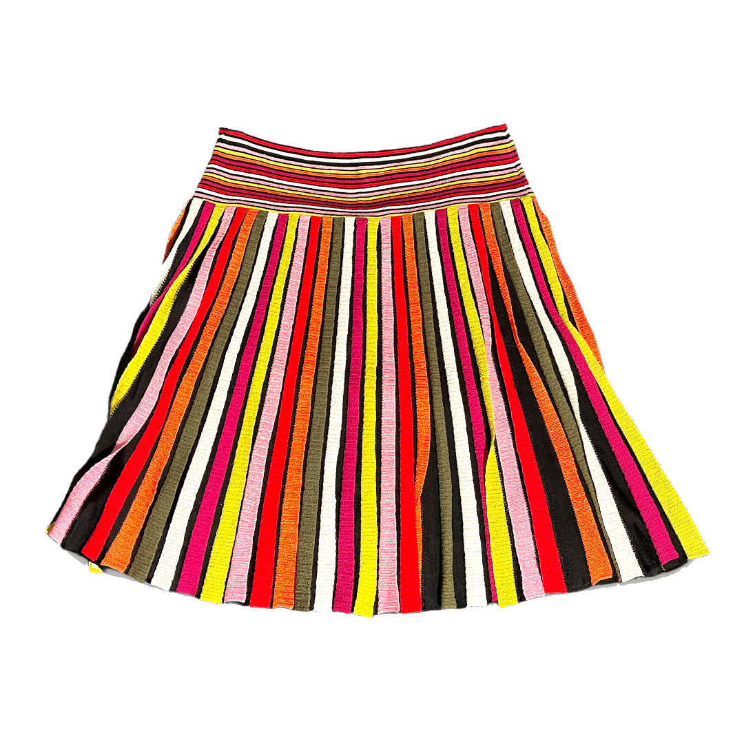 Thrifted Rainbow Pleated Knit Skirt - LG- by Etcetera