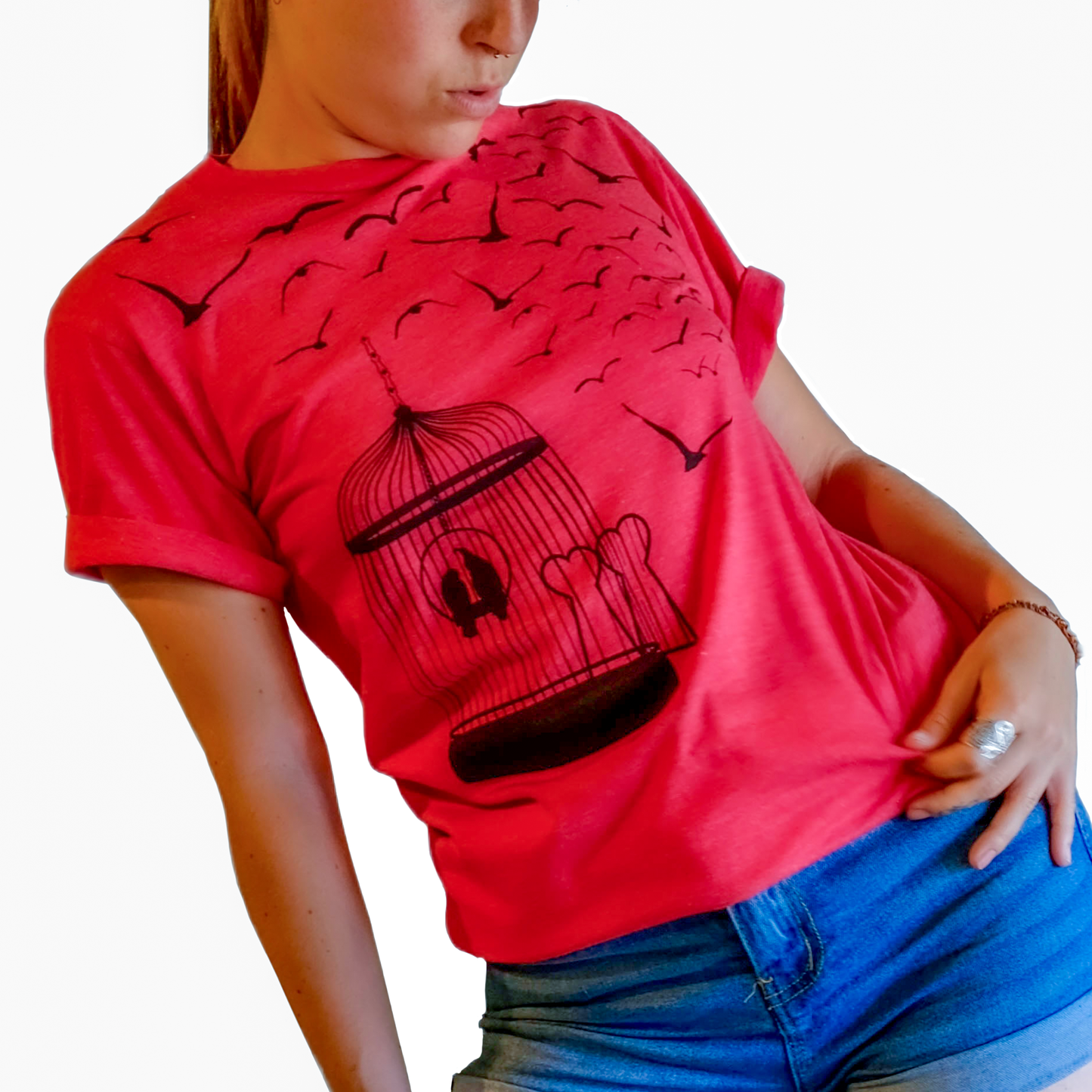 Greater Heights - T-Shirt - Red by Devils May Care