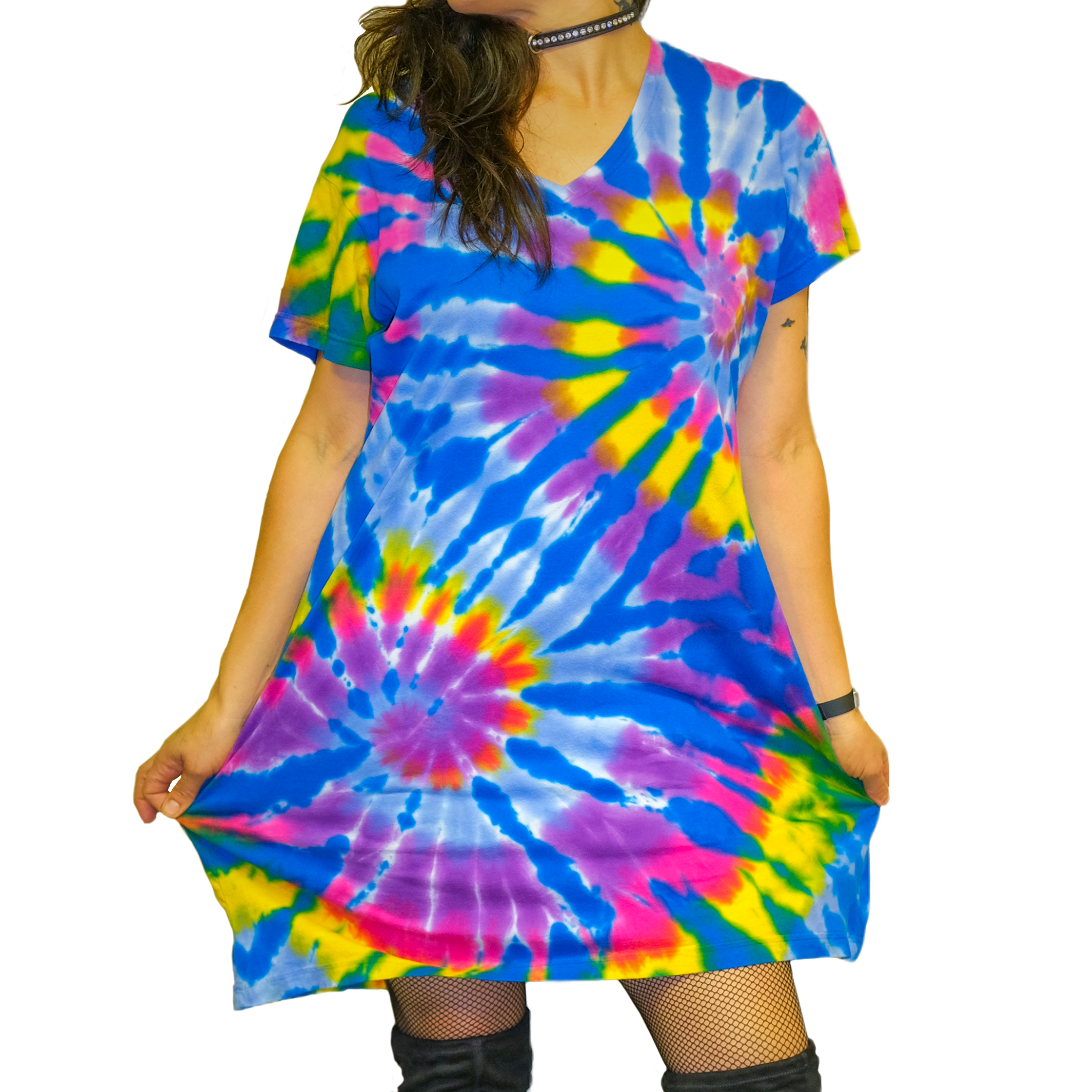 Rainbow tie dye hot sale t shirt dress