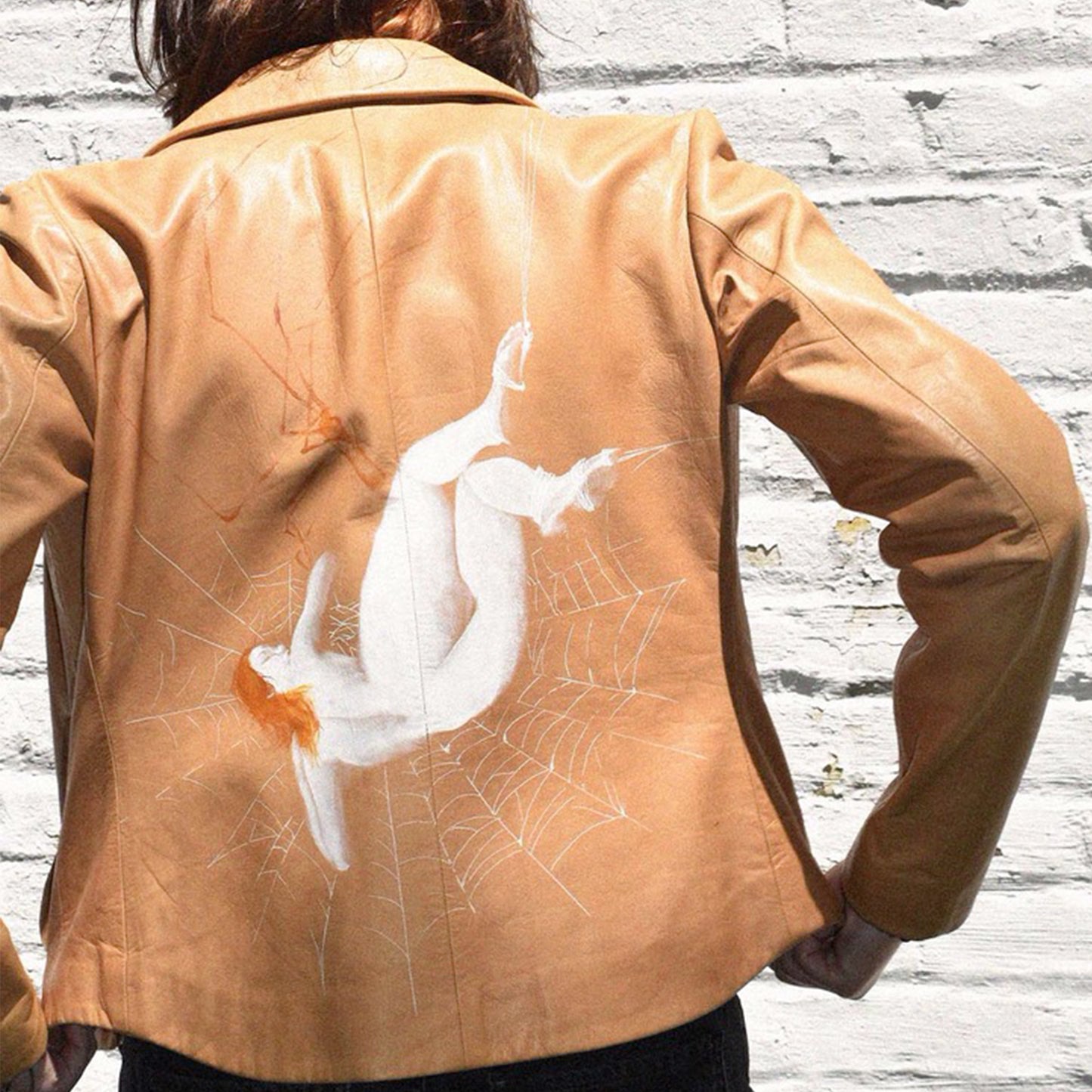 Brown Recluse - Zenith Italiana Jacket - Size 40 -Hand Painted by Mercy Vavra