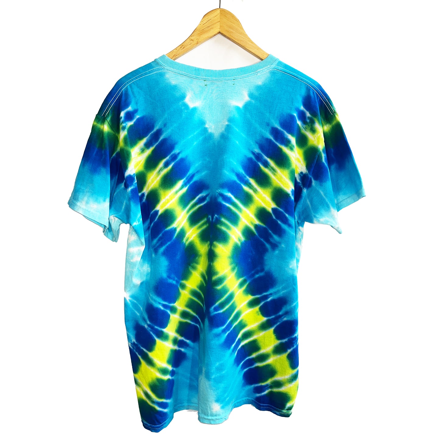 Tie Dye X T-shirt - Blue/Green - LG - by Cross Dude Tie Die