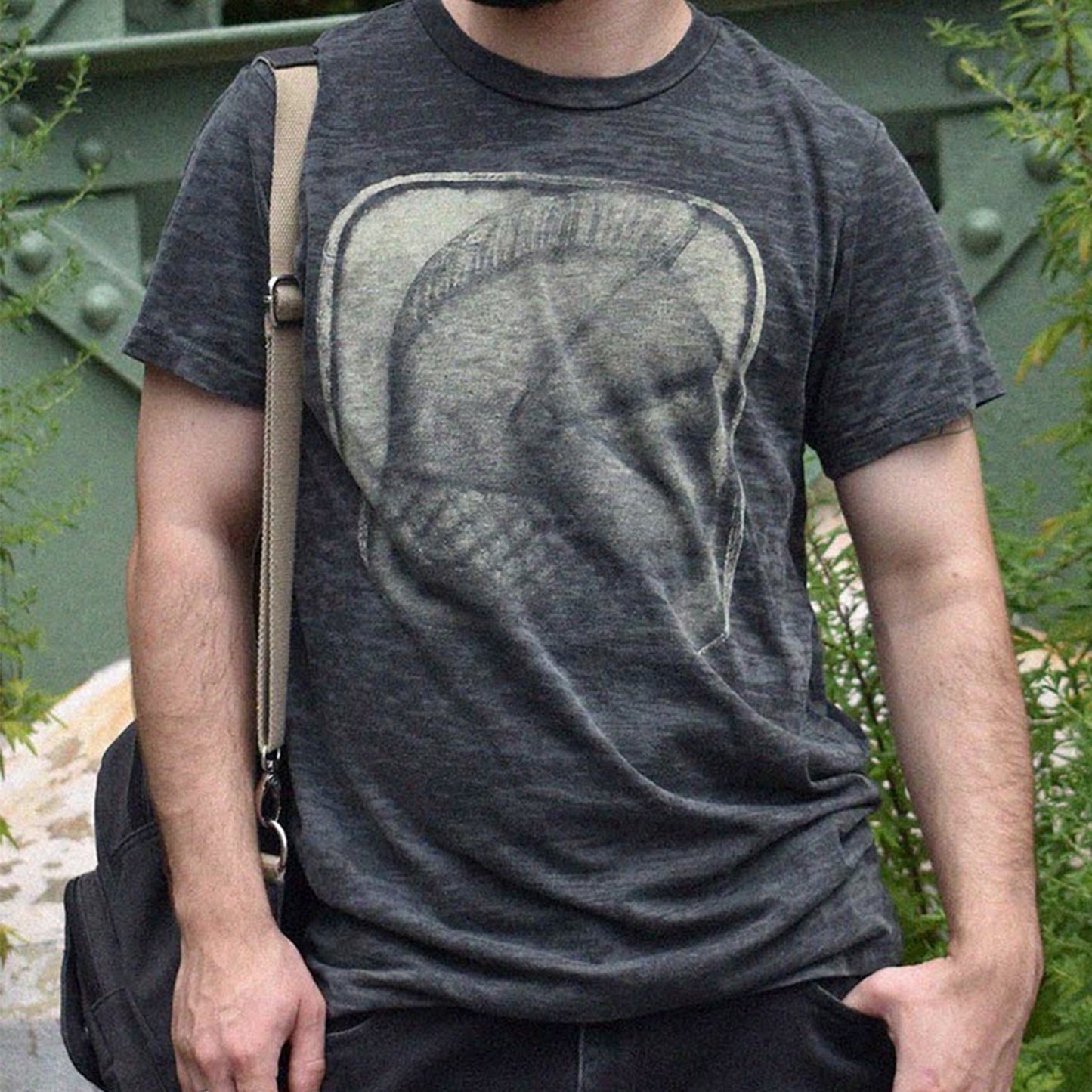 Unknown Soldier Crew Neck T-Shirt - Grey - by Devils May Care