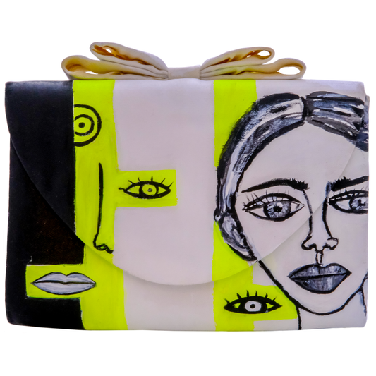 Forsythia - Morgan Taylor Vintage Purse - Hand Painted by Temporarily Not Famous