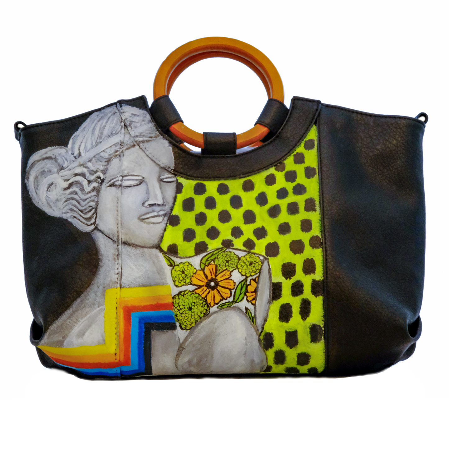 Whitney - Anthopologie Cross-body/Hand Bag - Hand Painted by Temporarily Not Famous