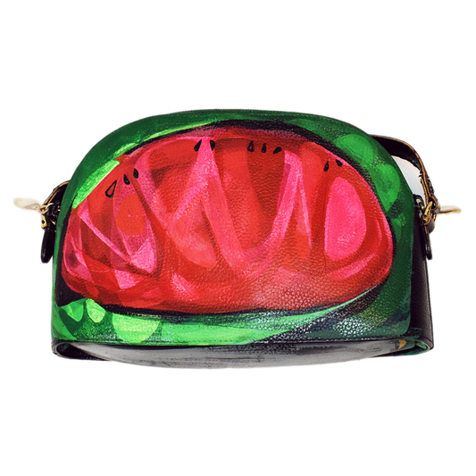 Electric Melon - Cole Han Purse - Hand Painted by Matthew Phipps Hines