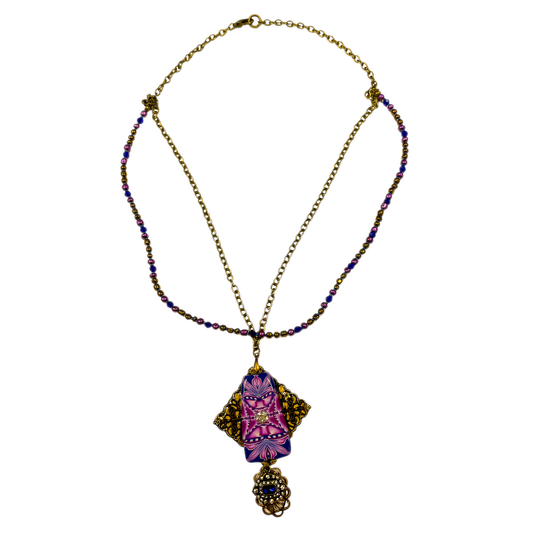 Post-Modern Hippie -Violet- Necklace by Teresa Pandora Salgado