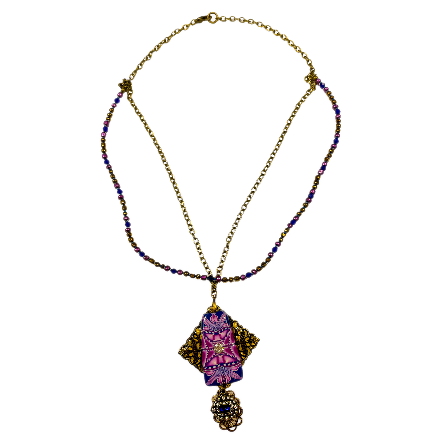Post-Modern Hippie -Violet- Necklace by Teresa Pandora Salgado