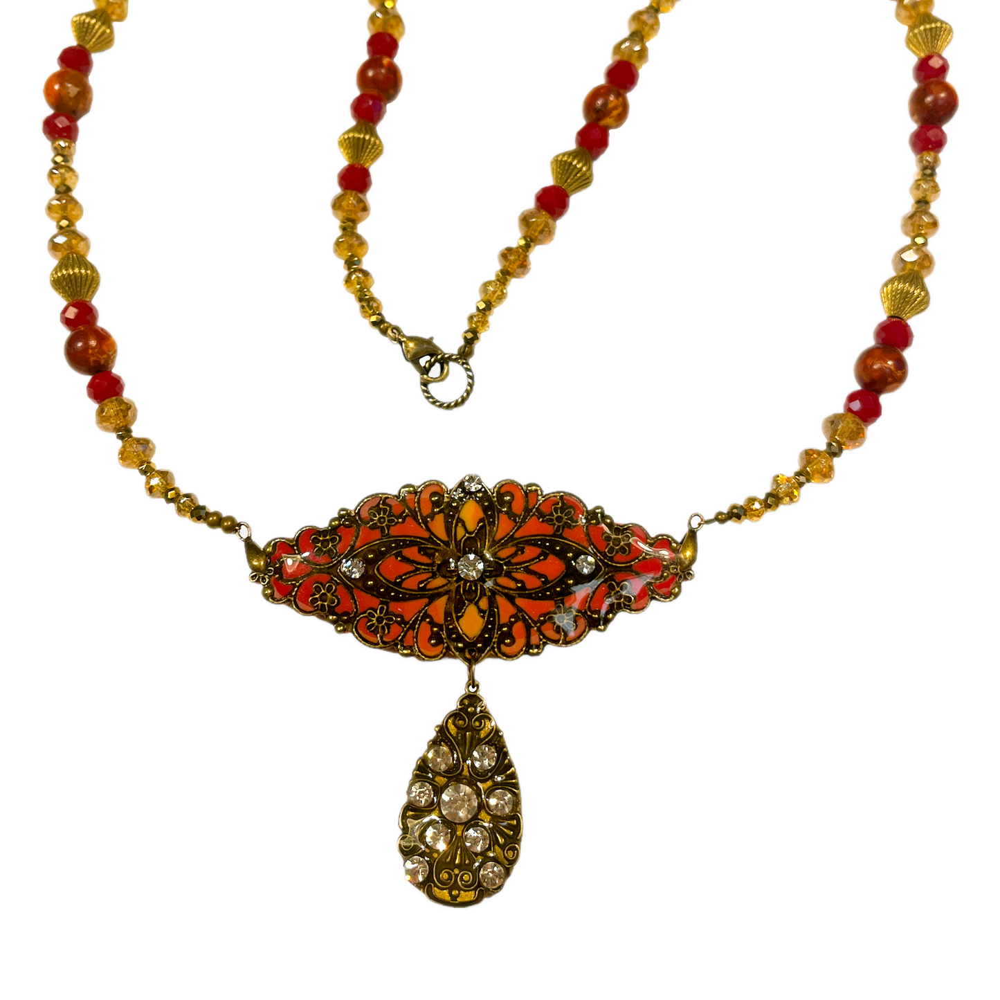 Post-Modern Hippie - Sunset - Necklace by Teresa Pandora Salgado