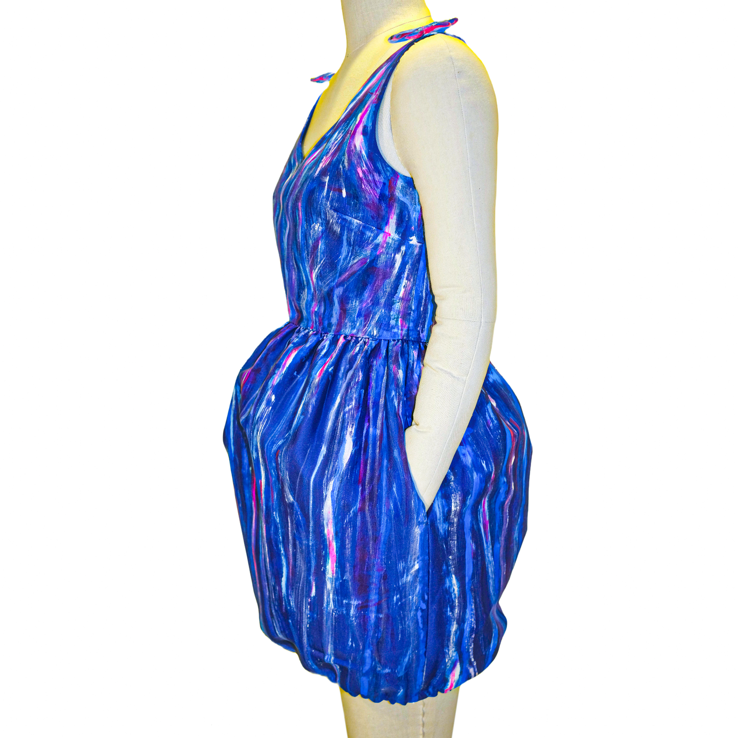 "Cold Hearted" Size 4 - Kate Spade Bubble Dress - Hand-Painted by Skye De La Rosa