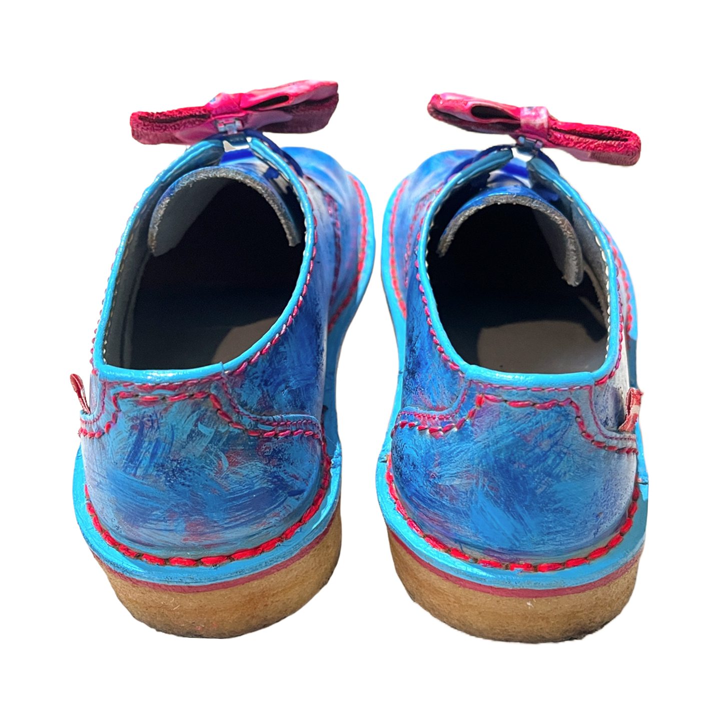 "Cold Hearted" - Up-cycled Duckfeet USA Shoes - Size 37 (US 7) - Hand Painted by Skye De La Rosa