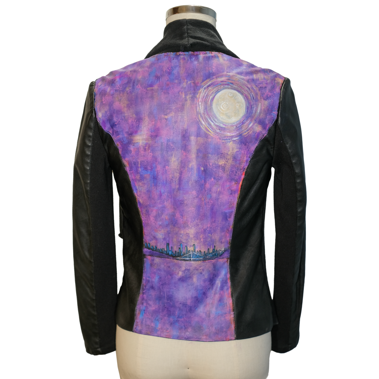 “It Was All A Dream” - Up-cycled Jacket - Size Small - Hand Painted by Skye De La Rosa