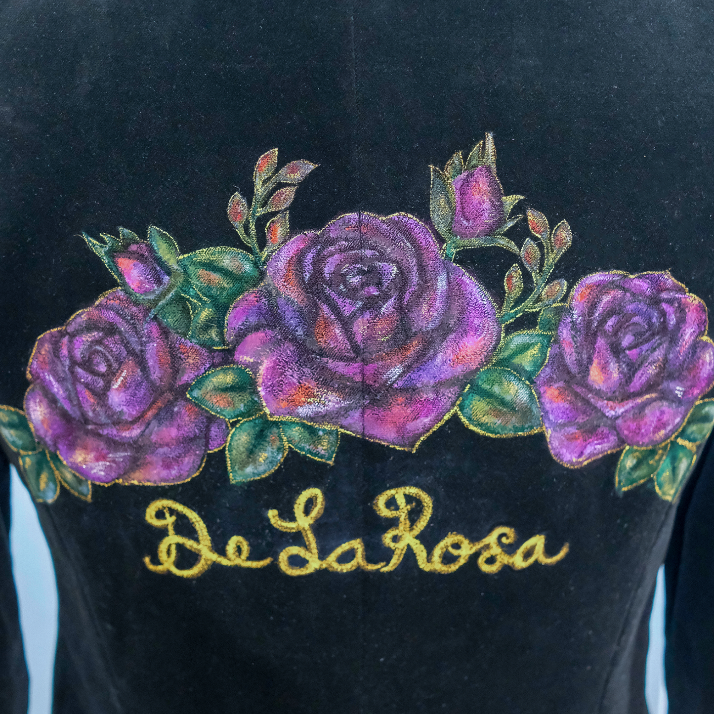 "De La Rosa" Theory Velvet Tuxedo Jacket - Size 10- Up-cycled by Skye De La Rosa