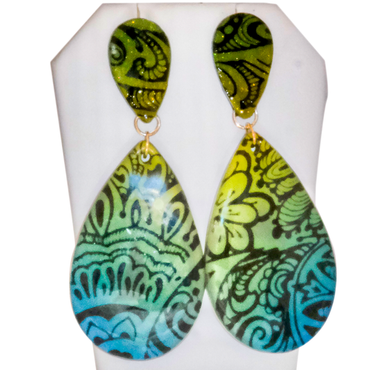 Trip the Green Fantastic Earrings by Teresa Pandora Salgado