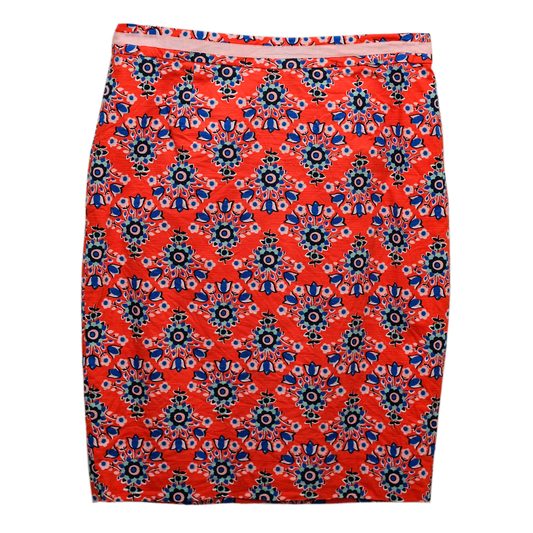 Pre-owned Red Floral Boden Skirt - Size 8
