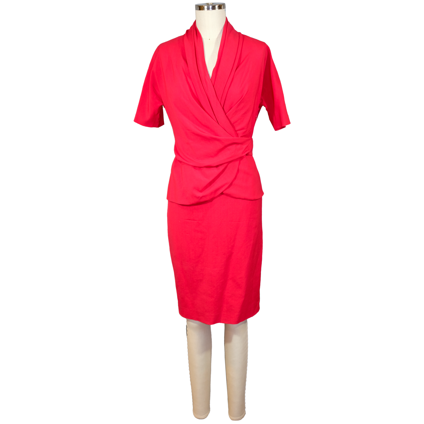 Ports 1961 Red Wrap Dress - Size SM