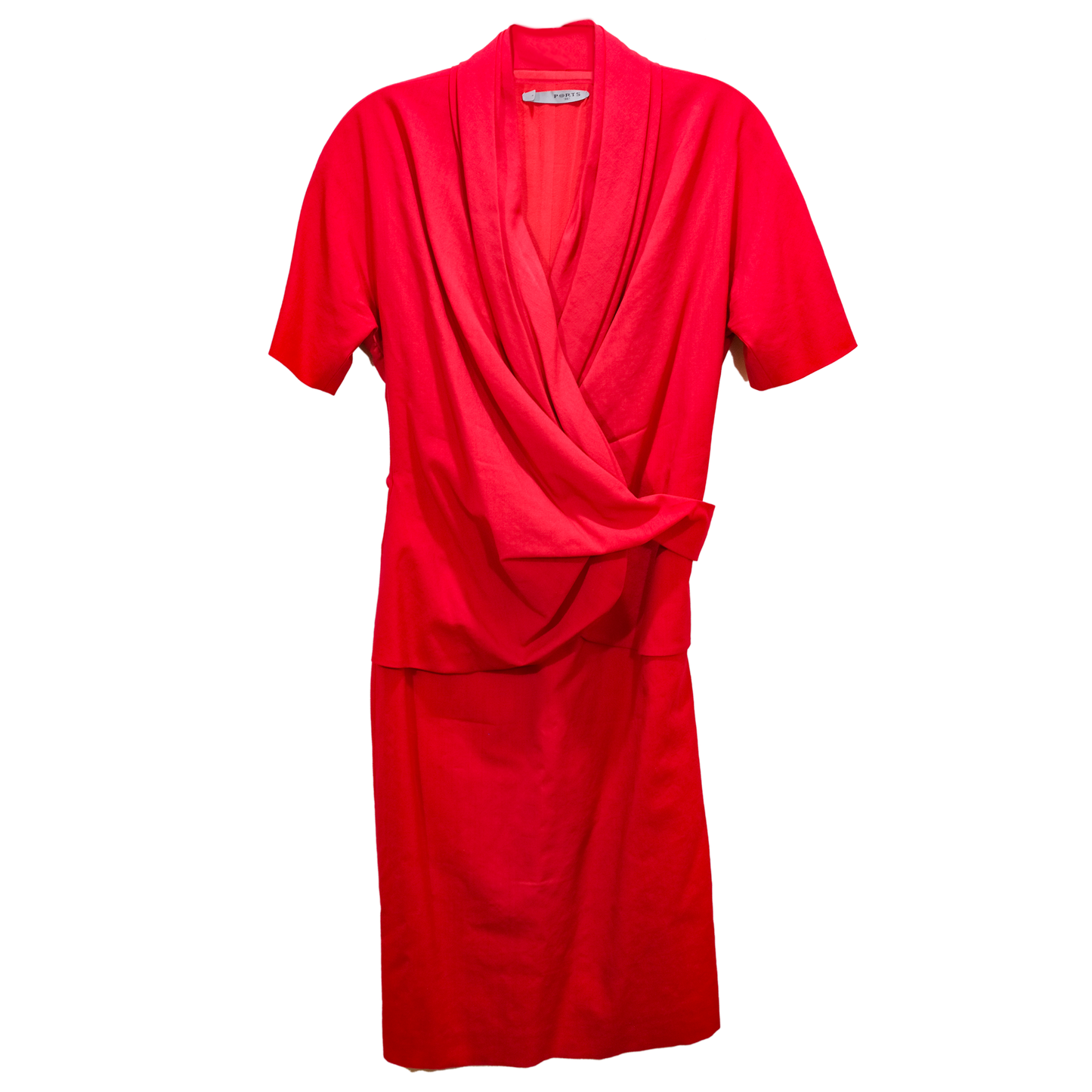 Ports 1961 Red Wrap Dress - Size SM