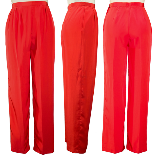 Pre-owned Espresso Red Trousers - Size 6/8