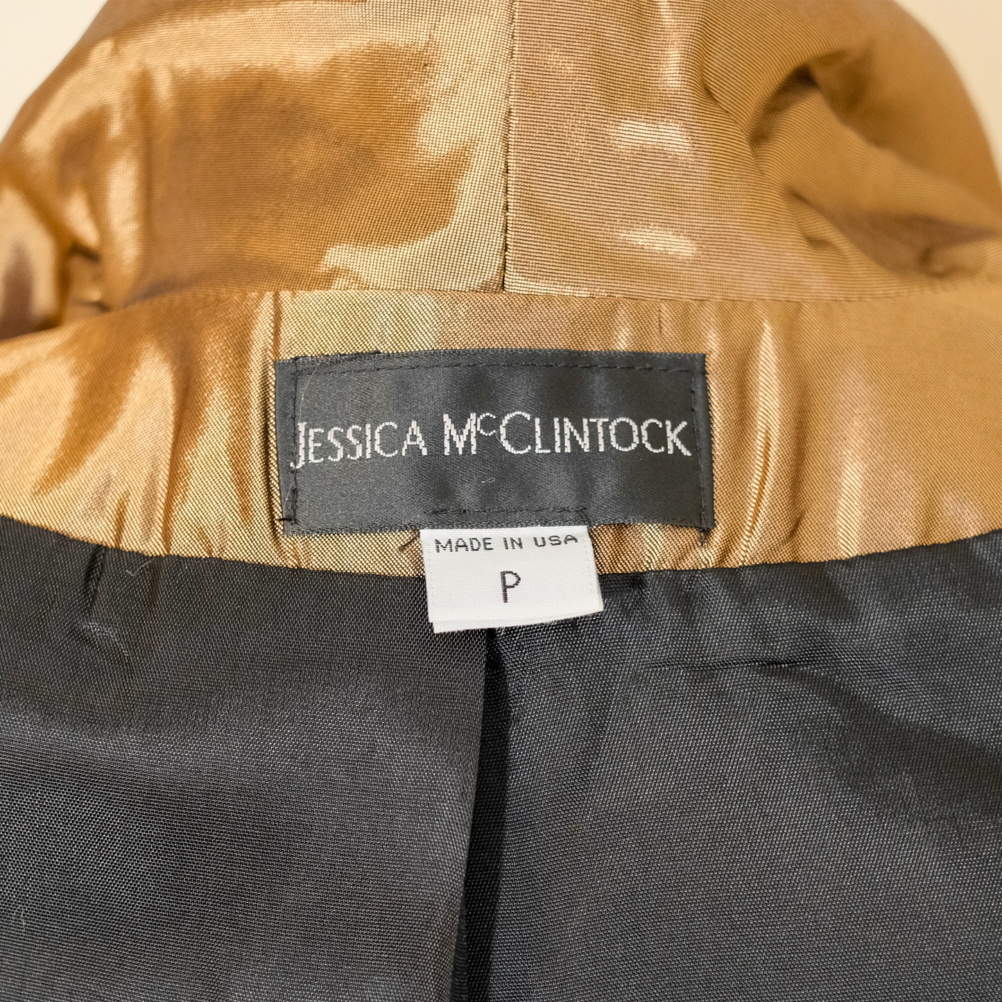 Vintage Jessica McClintock Bronze A-Line Evening Jacket - Size P - New with Labels